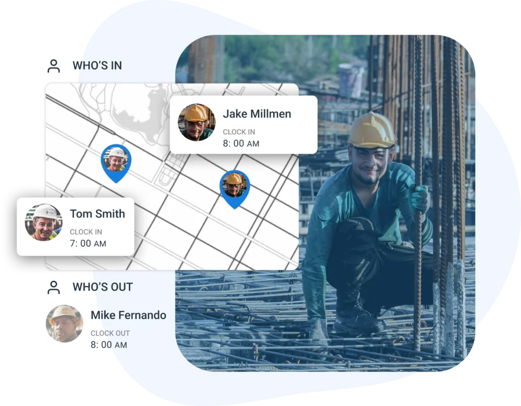 GPS powered construction time tracking