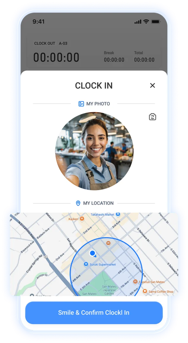 GPS & Selfie Verification