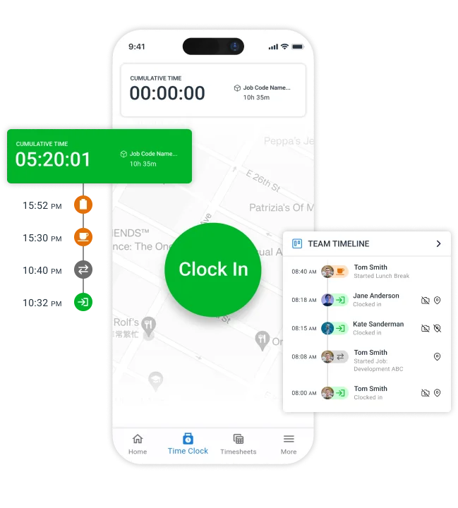 ShiftFlow mobile clock-in demo