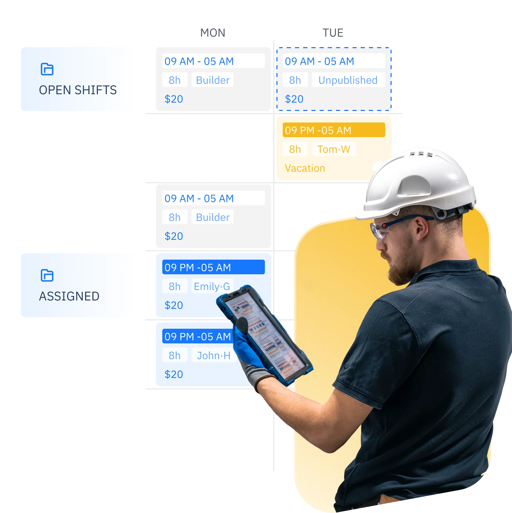 Track labor by work order and service call