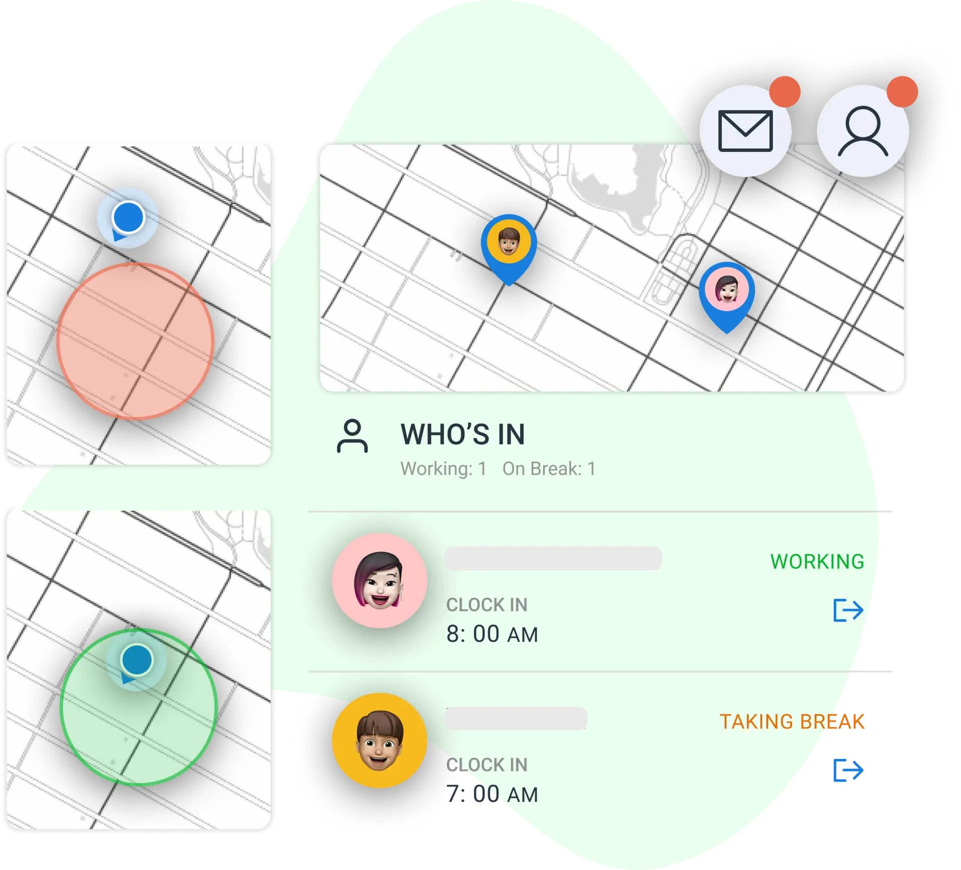 ShiftFlow automatic geofence reminders