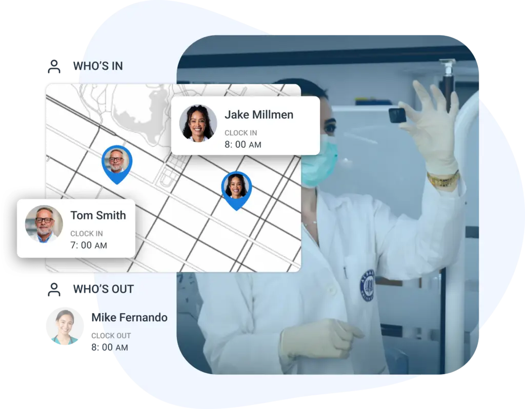 GPS timeline for healthcare staff deployments