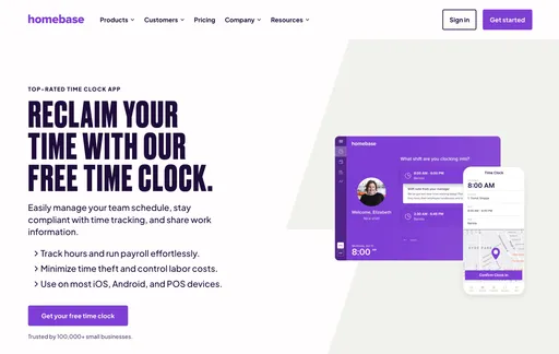 Homebase dashboard
