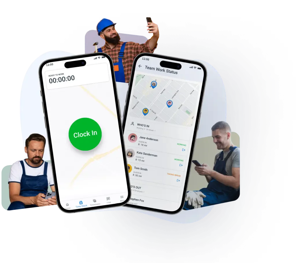 Plumbing and heating crew using ShiftFlow