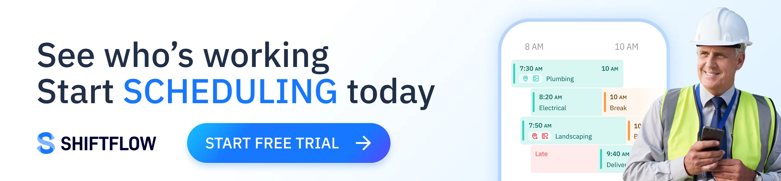 Sign up for ShiftFlow - Start your free trial