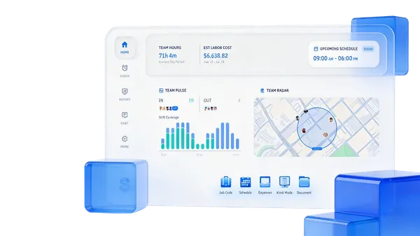 ShiftFlow time tracking software dashboard