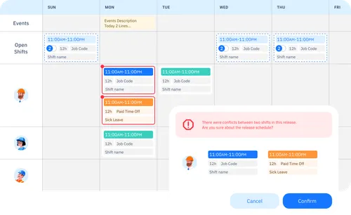 Review overtime alerts and adjust scheduling