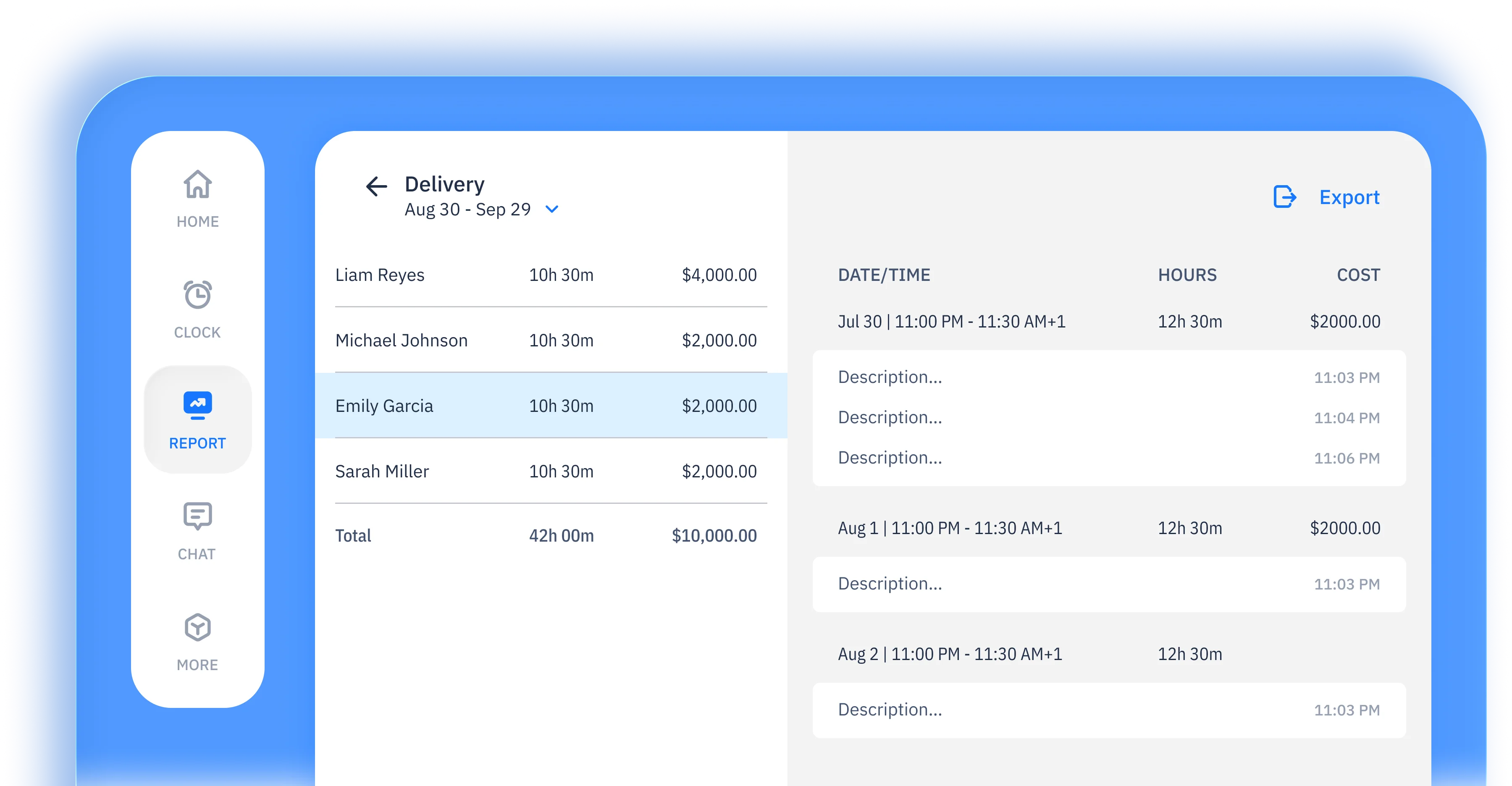 ShiftFlow Timesheet UI